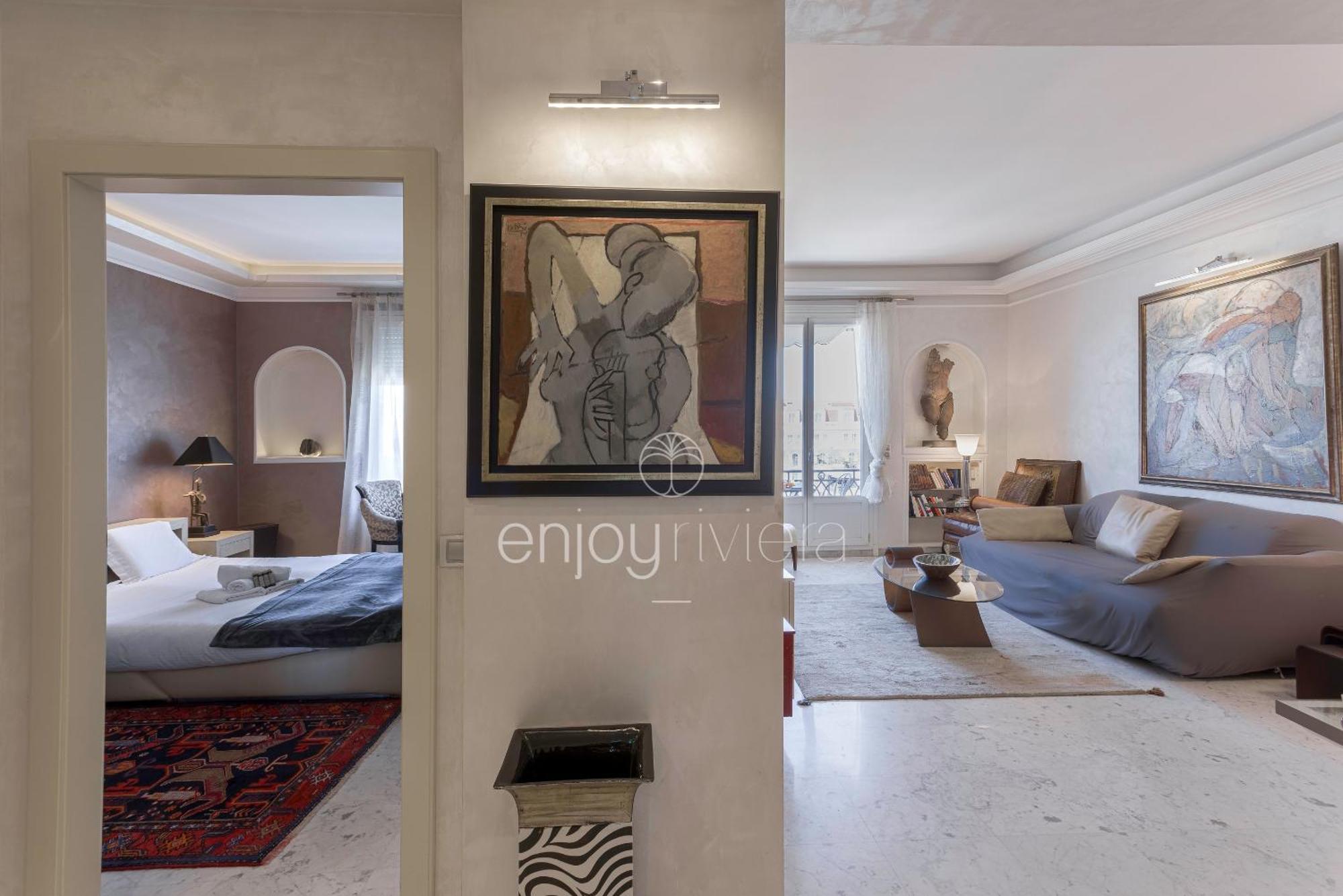 Palais Miramar Suite Art Modern - Derniere Etages Vue Mer - 75M De Confort - En Face Des Plages -Wifi - Clim Cannes Eksteriør billede