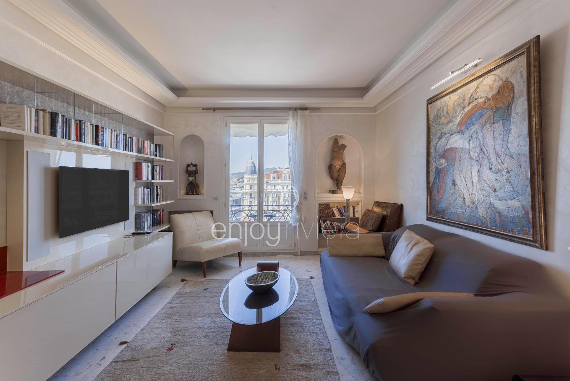 Palais Miramar Suite Art Modern - Derniere Etages Vue Mer - 75M De Confort - En Face Des Plages -Wifi - Clim Cannes Eksteriør billede